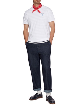 模特儿示范图 - 点击放大 - MAISON LABICHE - Paris Pigeon Popincourt Cotton T-Shirt