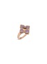 细节 - 点击放大 - ROBERTO COIN - Venetian Princess Diamond Ruby 18K Rose Gold Ring — EU 54