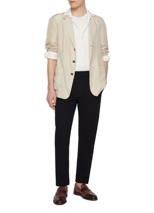 模特儿示范图 - 点击放大 - BARENA - Pavan Linen Cotton Shirt