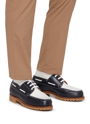 模特儿示范图 - 点击放大 - J.M. WESTON - 4X4 Lace Up Leather Shoes