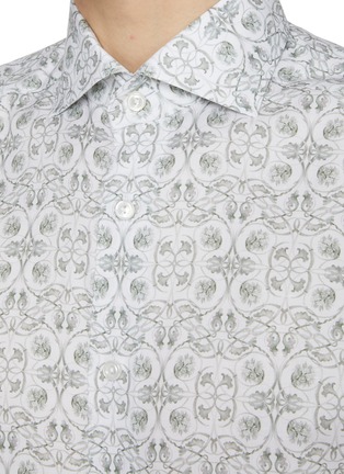  - ETON - Floral Wide Spread Collar Slim Cotton Linen Shirt
