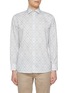 首图 - 点击放大 - ETON - Floral Wide Spread Collar Slim Cotton Linen Shirt