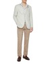 模特儿示范图 - 点击放大 - ETON - Floral Wide Spread Collar Slim Cotton Linen Shirt