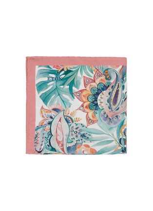 首图 - 点击放大 - ETON - Floral Print Silk Pocket Square