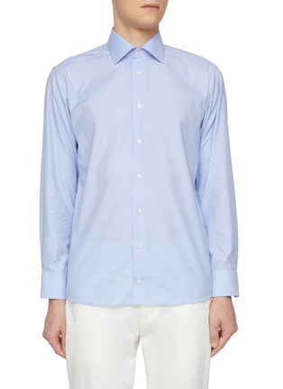 首图 - 点击放大 - ETON - Cutaway Collar Slim Cotton Shirt