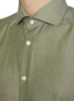 - ETON - Cutaway Collar Slim Cotton Linen Silk Shirt