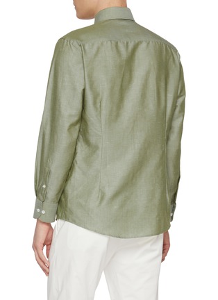 背面 - 点击放大 - ETON - Cutaway Collar Slim Cotton Linen Silk Shirt