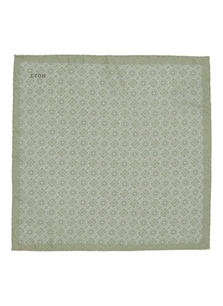 模特儿示范图 - 点击放大 - ETON - Geometric Print Silk Pocket Square