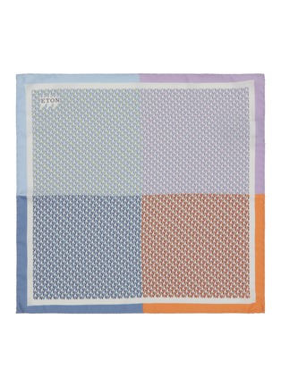 模特儿示范图 - 点击放大 - ETON - Parrot Print Silk Pocket Square