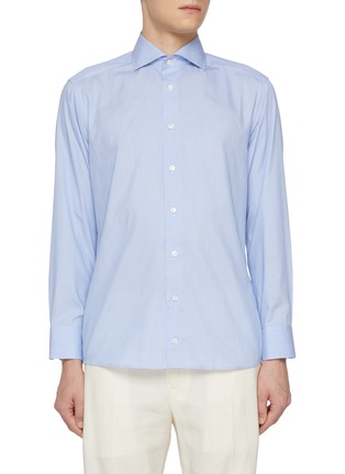 首图 - 点击放大 - ETON - Cutaway Collar Slim Cotton Silk Shirt