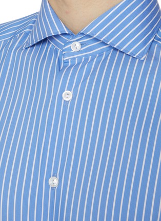  - ETON - Striped Cutaway Collar Slim Cotton Silk Shirt