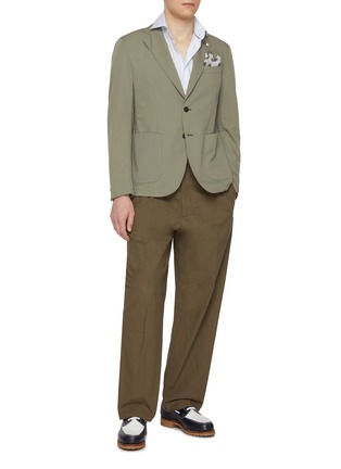 模特儿示范图 - 点击放大 - ETON - Cutaway Collar Slim Cotton Shirt