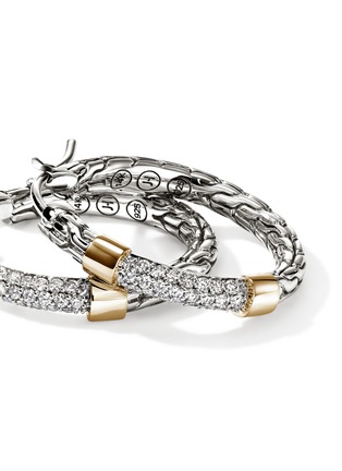 细节 - 点击放大 - JOHN HARDY - JH Essentials Diamond 14K Gold Sterling Silver Hoop Earrings