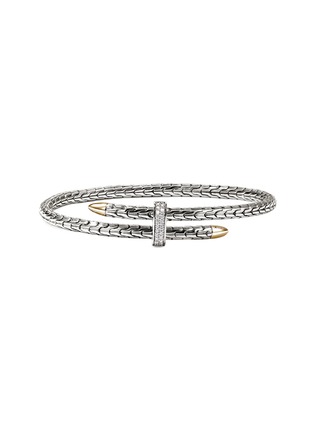 首图 - 点击放大 - JOHN HARDY - Spear Diamond 14K Gold Sterling Silver Bypass Flex Cuff — Size S