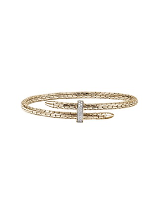 首图 - 点击放大 - JOHN HARDY - Spear Diamond 14K Gold Bypass Flex Cuff — Size S