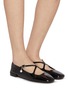 模特儿示范图 - 点击放大 - JIMMY CHOO - Eleri Patent Leather Mary Jane Flats