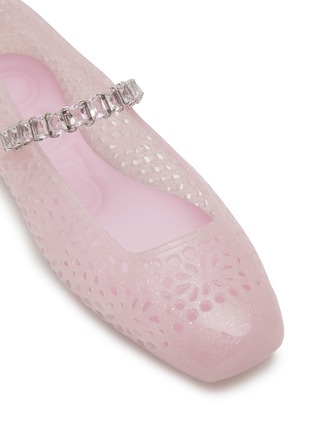 细节 - 点击放大 - JIMMY CHOO - Jelly Crystal Embellished Mary Jane Flats