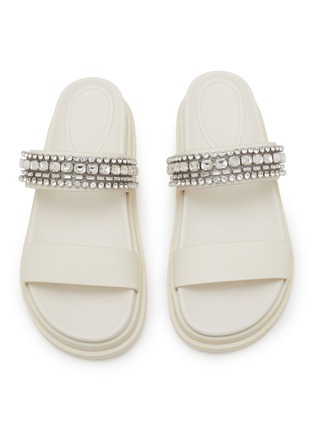 细节 - 点击放大 - JIMMY CHOO - Jadi Crystal Embellished Leather Sandals