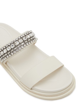细节 - 点击放大 - JIMMY CHOO - Jadi Crystal Embellished Leather Sandals