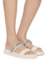 模特儿示范图 - 点击放大 - JIMMY CHOO - Jadi Crystal Embellished Leather Sandals