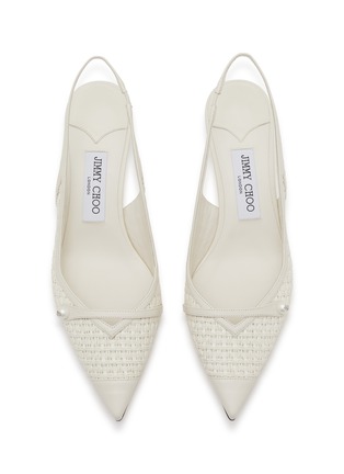 细节 - 点击放大 - JIMMY CHOO - Amita 45 Leather Slingback Pumps
