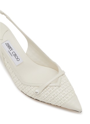 细节 - 点击放大 - JIMMY CHOO - Amita 45 Leather Slingback Pumps
