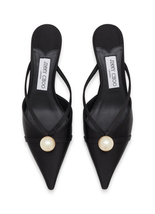细节 - 点击放大 - JIMMY CHOO - Ana 50 Satin Mules