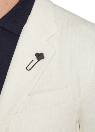  - LARDINI - Single Breasted Notch Lapel Weave Blazer