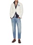 模特儿示范图 - 点击放大 - LARDINI - Single Breasted Notch Lapel Weave Blazer