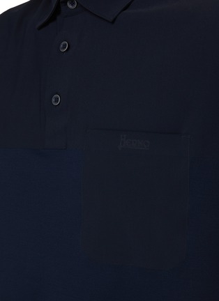  - HERNO - 拼接混棉 POLO 衫