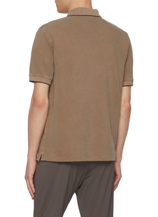 背面 - 点击放大 - HERNO - Logo Pigment Dyed Cotton Polo Shirt