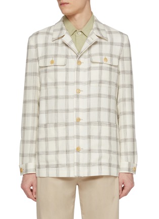 首图 - 点击放大 - EQUIL - Wool Linen Cotton Chequered Field Jacket