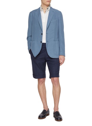 模特儿示范图 - 点击放大 - EQUIL - Garment Dyed Single Breasted Blazer