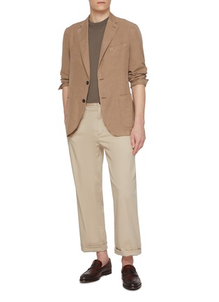模特儿示范图 - 点击放大 - EQUIL - Garment Dyed Single Breasted Blazer