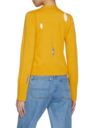 背面 - 点击放大 - JW ANDERSON - Slit Cotton Silk Knit Cardigan