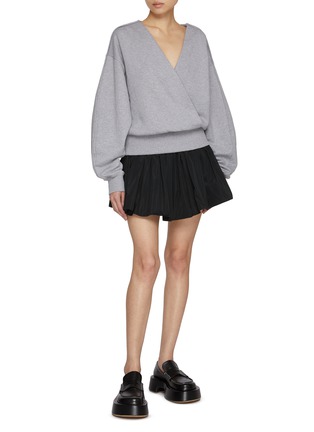 模特儿示范图 - 点击放大 - JW ANDERSON - Rounded Wrap Cotton Sweatshirt