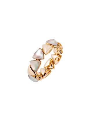 首图 - 点击放大 - VHERNIER - Freccia 18K Rose Gold Steel Rock Crystal Mother of Pearl Bracelet