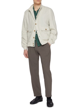模特儿示范图 - 点击放大 - VALSTAR - Valstarino Button Up Linen Jacket