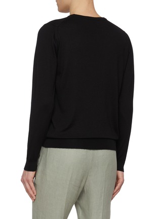 背面 - 点击放大 - JOHN SMEDLEY - Crewneck Cashmere Silk Sweater