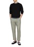 模特儿示范图 - 点击放大 - JOHN SMEDLEY - Crewneck Cashmere Silk Sweater