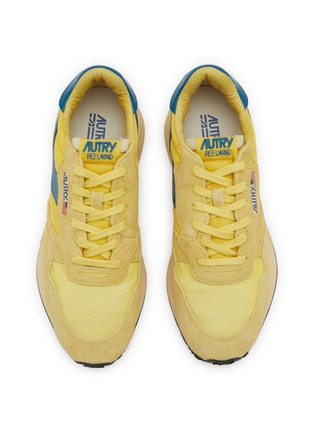 细节 - 点击放大 - AUTRY - 男款 REELWIND 拼色真皮运动鞋