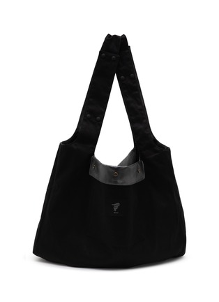 细节 - 点击放大 - DISCORD YOHJI YAMAMOTO - 扣饰真皮托特包