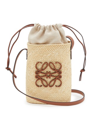 首图 - 点击放大 - LOEWE - Anagram Iraca Palm Canvas Crossbody Pouch