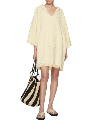 模特儿示范图 - 点击放大 - ZIMMERMANN - Coco Hooded Cotton Towel Mini Dress