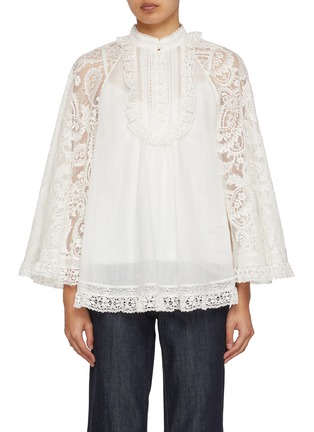 首图 - 点击放大 - ZIMMERMANN - Ascension Lace Yoke Blouse