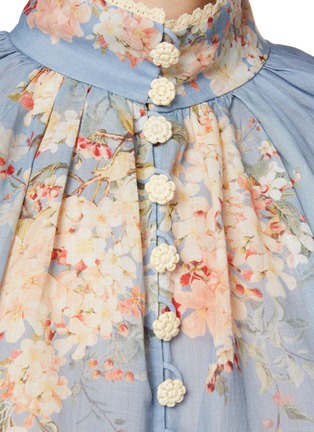  - ZIMMERMANN - 花卉立领灯笼袖上衣