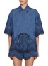 首图 - 点击放大 - ZIMMERMANN - Coco Embroidered Dark Wash Denim Shirt