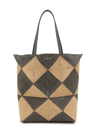 首图 - 点击放大 - LOEWE - XL Puzzle Fold Raffia Tote