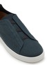 细节 - 点击放大 - ERMENEGILDO ZEGNA - Triple Stitch Cotton Linen Men's Sneakers