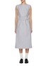 首图 - 点击放大 - THOM BROWNE - Tonal University Stripe Boat Neck Linen Cotton Dress